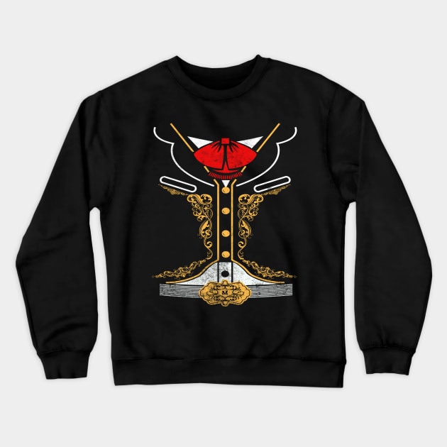 Dia De Los Muertos Mariachi Costume Crewneck Sweatshirt by SolarFlare